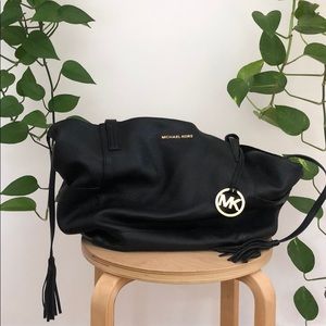 Michael Kors Black Leather Hobo Bag